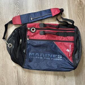 Marines Few The Proud Officer Duffle Bag 24" Red Blue Shoulder Travel Carry Sack